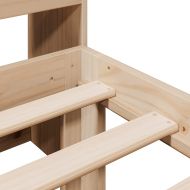 Легло с рафтове за книги, без матрак, 90x190 см, бор масив