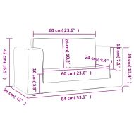 Детско диванче-легло, 2-местно, кремаво, мек плюш