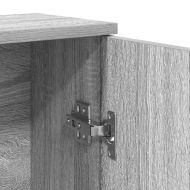 Шкаф за баня с държач за ролки, сив сонома, 39x22x90 см