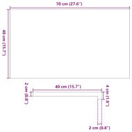 Прозоречни первази, 2 бр, 70x40x2 см, необработен масивен дъб
