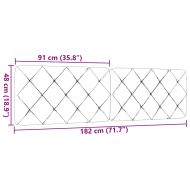 Мека табла за легло, синя, 180 см, плат