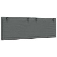 Мека табла за легло Hanko, тъмносива, 120 см, плат