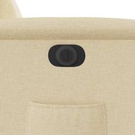 Електрически стол реклайнер , кремав, текстил