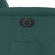 Електрически реклайнер стол, тъмнозелен, текстил