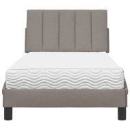 Легло с матрак Hanko, таупе, 90x190 см, плат