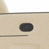 Изправящ реклайнер стол, кремав, текстил