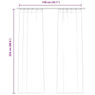 Затъмняващи завеси с куки, 2 бр, кадифе, кремави, 140x225 см