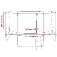 Предпазна мрежа за 4,57 м кръгъл батут
