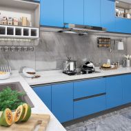 Самозалепващо фолио за мебели, лазурносиньо, 500х90 см, PVC