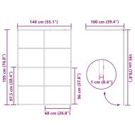 Стена за душ с прозрачно ESG стъкло, 140x195 см