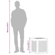 Градинска кутия за съхранение, 90 л, черна, PP ратан