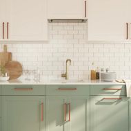 Дръжки за шкафове, 5 бр, бронз, 224 мм, неръждаема стомана