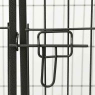 Заграждение за малко кученце, стомана, 91,5x59x61 см