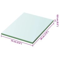 Плоча за рафт, прозрачно стъкло, 20 x 15 см