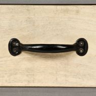 ТВ шкаф, мангово дърво масив и стомана, 120x30x45 cм