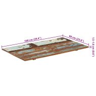 Правоъгълен плот за маса 60x100 см 15-16 мм регенериран масив