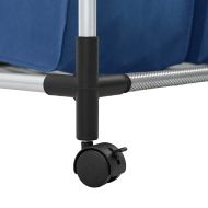 Кош за сортиране на пране с 3 торби, син, стомана