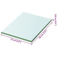 Рафтове, 2 бр, панели прозрачно стъкло, 20x15 см