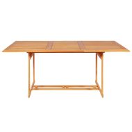 Градински трапезен комплект, 9 части, тиково дърво масив