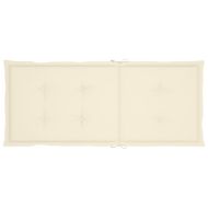 Градински столове 2 бр кремави възглавници тиково дърво масив