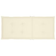 Градински столове 6 бр с кремави възглавници тиково дърво масив