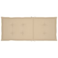 Градински столове 6 бр с бежови възглавници тиково дърво масив