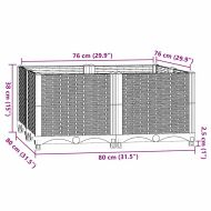 Повдигната леха, 80x80x38 см, полипропилен