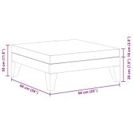 Модулна табуретка с кремавобяла възглавница, акация масив