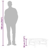 Градинска маса, 65x65x30 см, бамбук