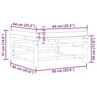 Градинска табуретка с тъмносива възглавница, бамбук