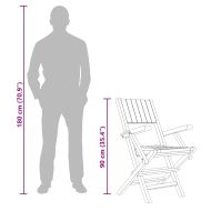 Сгъваеми градински столове, 6 бр, 55x61x90 см, тик масив