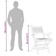 Сгъваеми градински столове, 4 бр, 55x62x90 см, тик масив