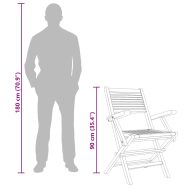 Сгъваеми градински столове, 6 бр, 55x62x90 см, тик масив