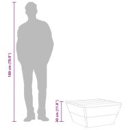 Градинска маса, 60x60x30 см, импрегнирана смърчова дървесина