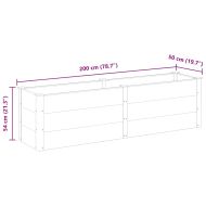 Градинска повдигната леха, 200x50x54 см, WPC, сива