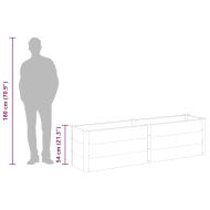 Градинска повдигната леха, 200x50x54 см, WPC, сива