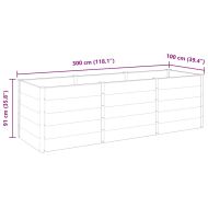 Градинска повдигната леха, 300x100x91 см, WPC, сива