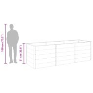 Градинска повдигната леха, 300x100x91 см, WPC, сива