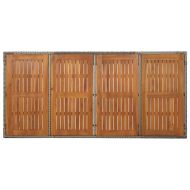 Градински трапезен комплект 7 части с възглавници сив полиратан