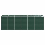 Градинска барака зелена 191x555x198 см поцинкована стомана