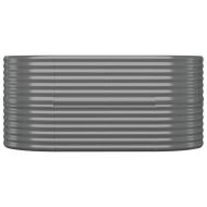 Градинска повдигната леха поцинкована стомана сиво