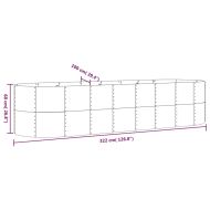 Градинска повдигната леха поцинкована стомана антрацит