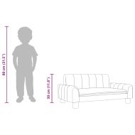 Детски диван, кафяв, 90x53x30 см, текстил