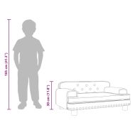 Детски диван кремав 70x45x30 см изкуствена кожа