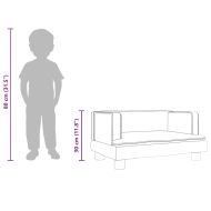 Детски диван, кафяв,60x40x30 см, кадифе