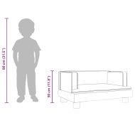 Детски диван кафяв 60x40x30 см изкуствена кожа