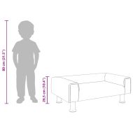 Детски диван, черно, 70x45x26,5 см, кадифе