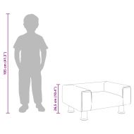 Детски диван, кремав, 50x40x26,5 см, кадифе