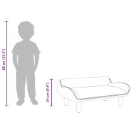 Детски диван, таупе, 70x40x24 см, текстил