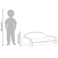 Детски диван черен 70x45x30 см изкуствена кожа